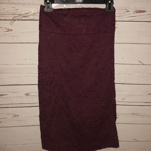 Express lace pencil skirt